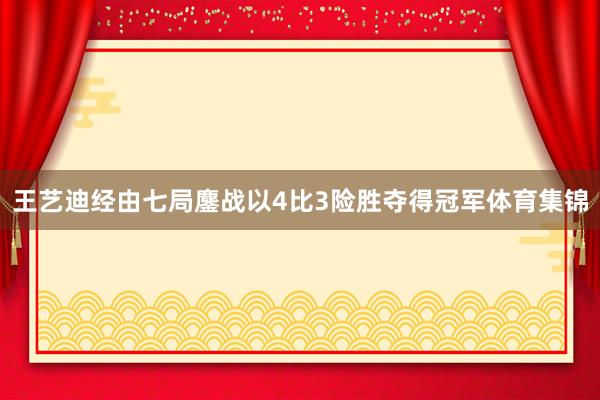 王艺迪经由七局鏖战以4比3险胜夺得冠军体育集锦