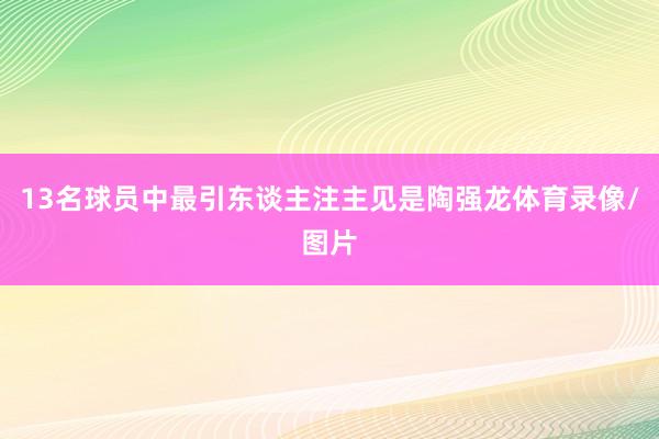 13名球员中最引东谈主注主见是陶强龙体育录像/图片