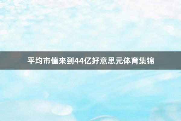 平均市值来到44亿好意思元体育集锦