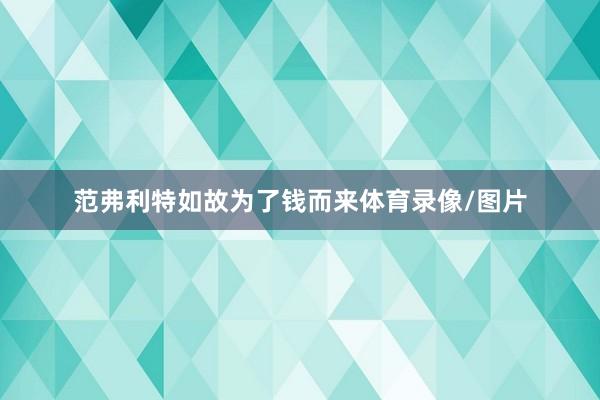 范弗利特如故为了钱而来体育录像/图片