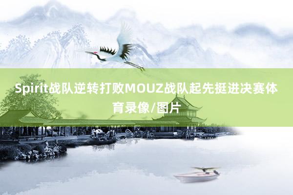 Spirit战队逆转打败MOUZ战队起先挺进决赛体育录像/图片