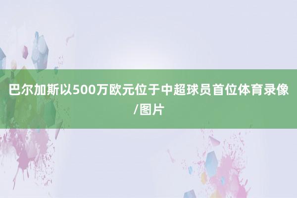 巴尔加斯以500万欧元位于中超球员首位体育录像/图片