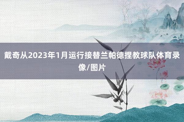 戴奇从2023年1月运行接替兰帕德捏教球队体育录像/图片