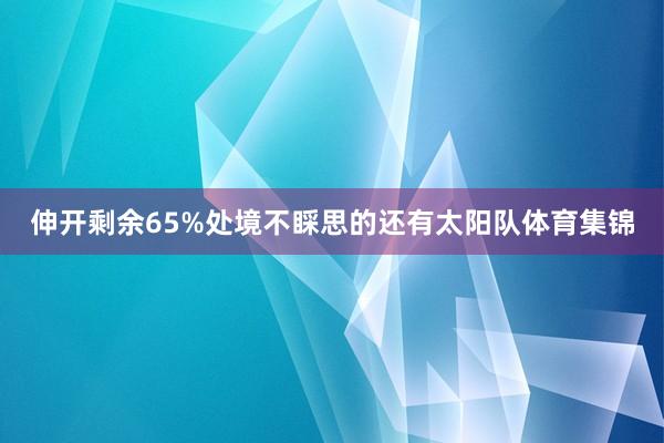 伸开剩余65%处境不睬思的还有太阳队体育集锦